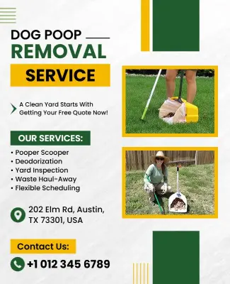 Professional Dog Poop Removal Flyer Template