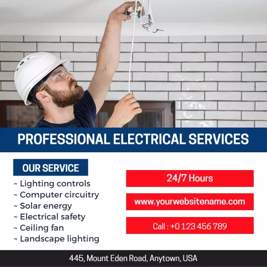Professional Electrical Services for Home and Business Ad Template