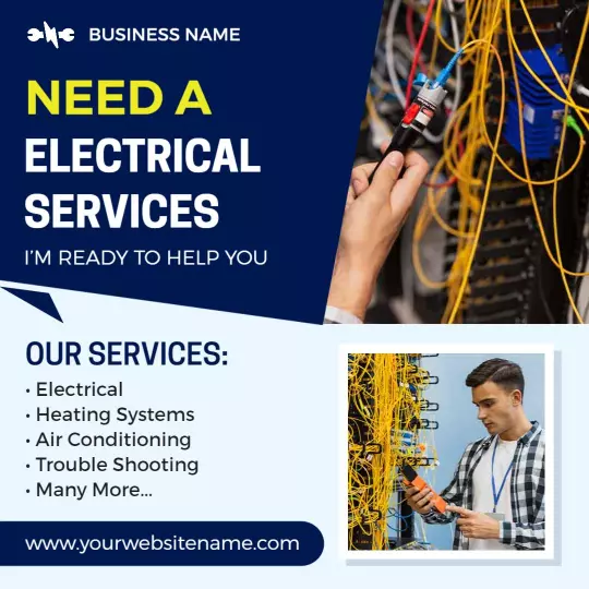 Professional Electrical Services for Home and Business Solutions Ad Template