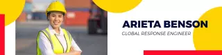 Professional Engineer with Yellow Safety Gear LinkedIn Banner Template