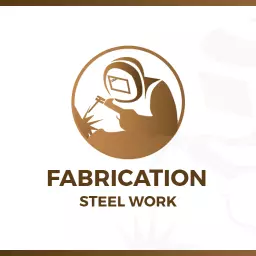 Professional Fabrication and Steel Work Highlighting Welding Logo Template