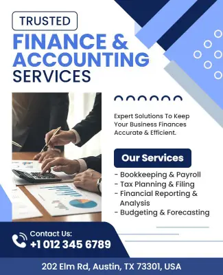 Professional Finance and Accounting Services Flyer Template