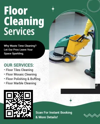 Professional Floor Cleaning Services Promotional Flyer Template