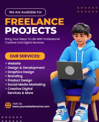 Professional Freelance Creative Projects Flyer Template