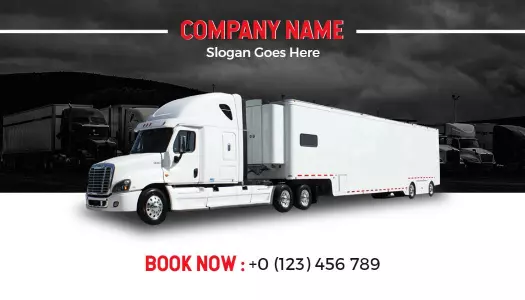 Professional Freight Transportation Service Business Card Template