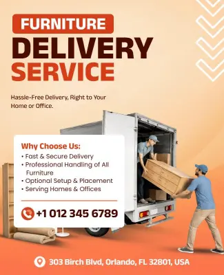 Professional Furniture Delivery Service Flyer Template