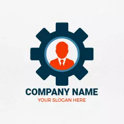 Professional Gear Design Highlighting Company Operations Logo Template