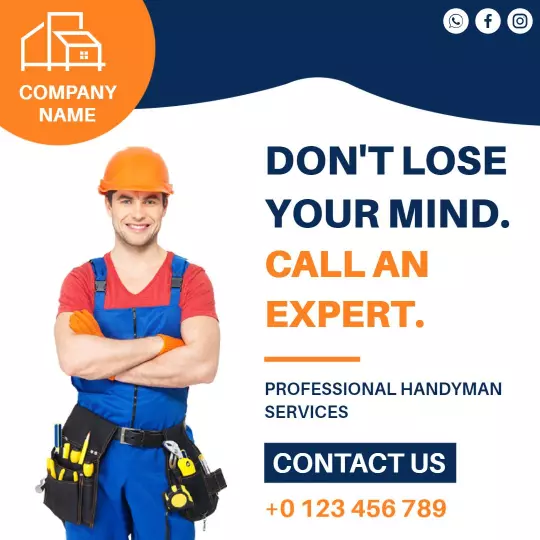 Professional Handyman Services with Expert Tips Ad Template