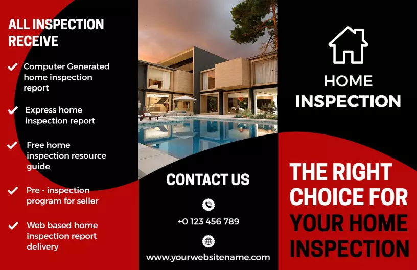 Professional Home Inspection Services Expertise Brochure Template