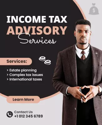 Professional Income Tax Advisory Services Poster Template