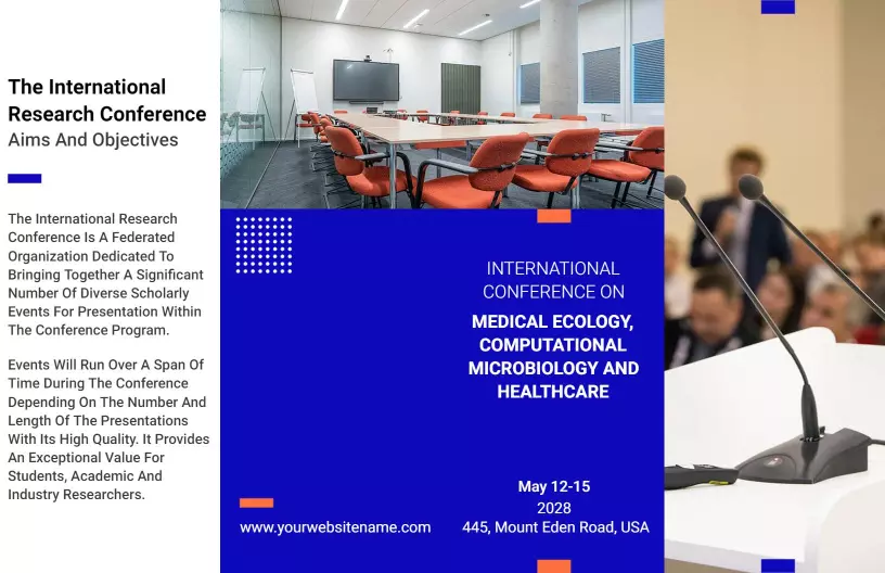 Professional International Research Conference Event Schedule Brochure Template