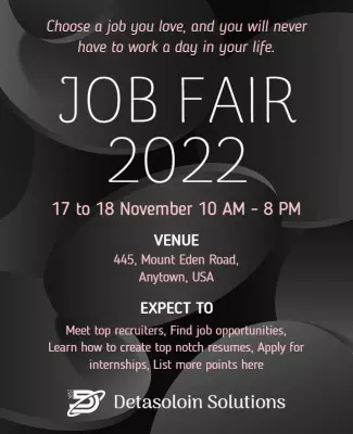 Professional Job Fair Event Flyer Template