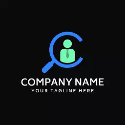 Professional Job Search Icon with Magnifying Glass Logo Template
