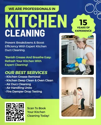 Professional Kitchen Cleaning Services Flyer Template