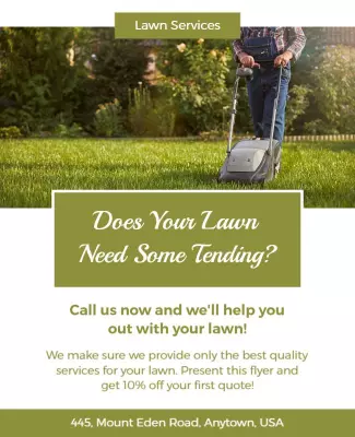 Professional Lawn Care Service Flyer Template