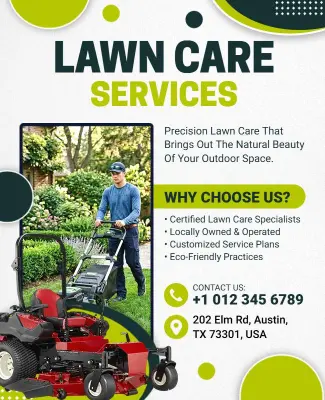Professional Lawn Care Services Poster Template