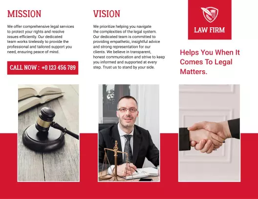Professional Legal Services and Consultation Law Firm Brochure Template