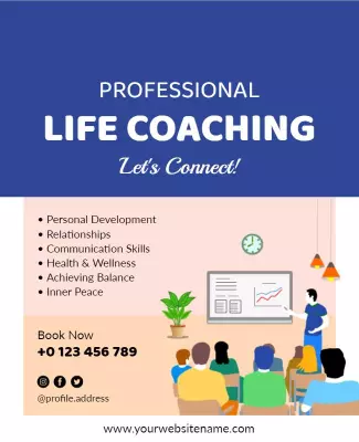 Professional Life Coaching Seminar Flyer Template