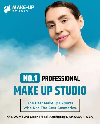 Professional Makeup Studio Promotional Flyer Template