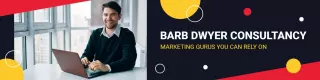 Professional Marketing Consultancy with Geometric Shapes Banner Template