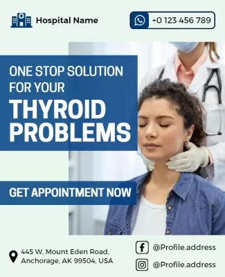Professional Medical Consultation for Thyroid Problems Poster Template