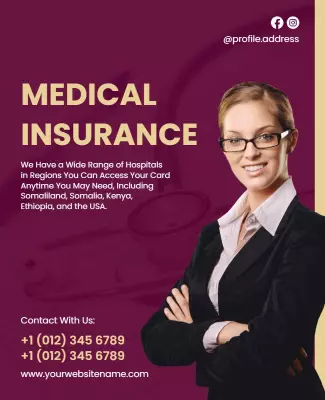 Professional Medical Insurance Services Access Poster Template