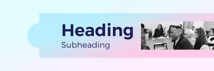 Professional Meeting Scene with Blue and Pink Gradients Twitter Banner Template