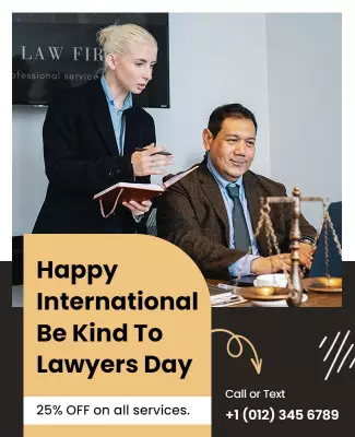 Professional Modern Law Firm Services Promotion Poster Template