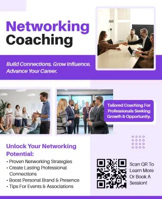 Professional Networking Coaching Event Flyer Template