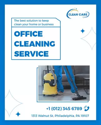 Professional Office Cleaning Service Flyer Template
