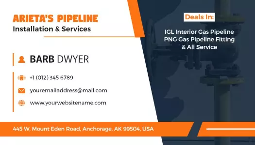 Professional Orange Handyman Installation Services Business Card Template