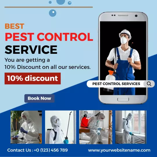 Professional Pest Control Service with Discount Offer Ad Template