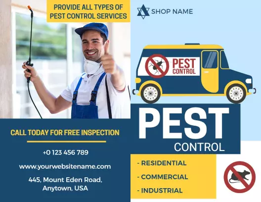 Professional Pest Control Services Inspection Brochure Template