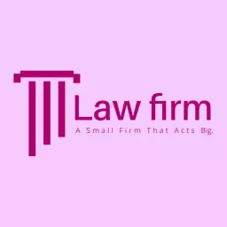 Professional Pink Pillars Symbolizing Trust and Integrity Law Firm Logo Template