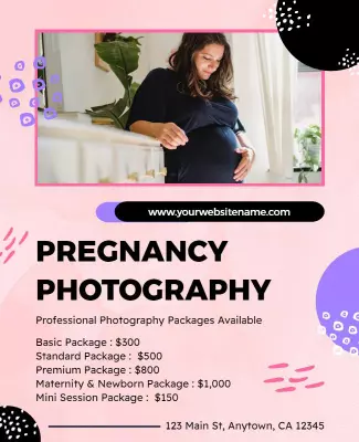 Professional Pregnancy Photography Services Flyer Template