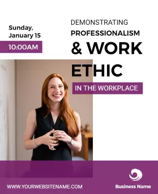 Professional Purple Business Training Workshop Poster Template