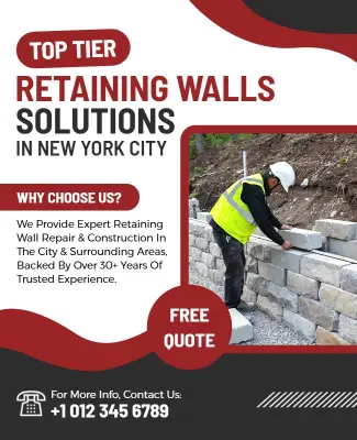 Professional Retaining Wall Solutions Flyer Template