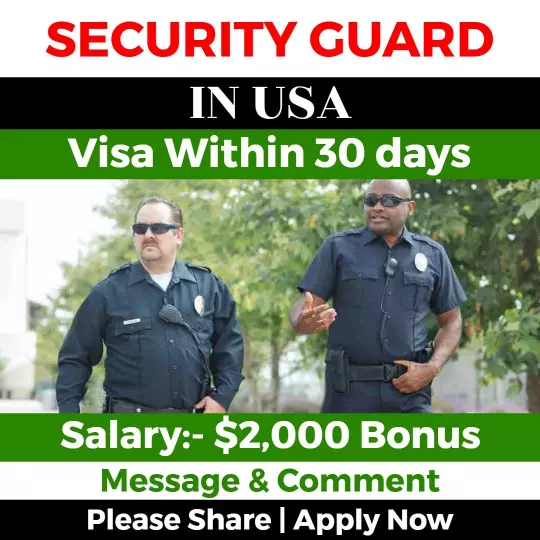 Professional Security Guard Hiring with $2,000 Bonus Ad Template