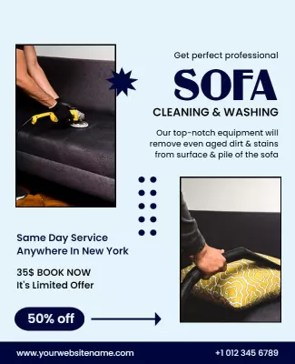 Professional Sofa Cleaning Service Flyer Template