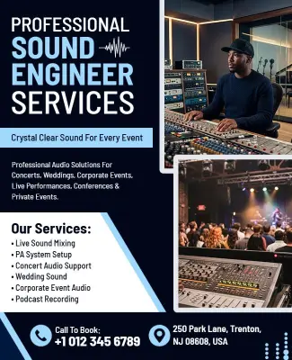 Professional Sound Engineer Services Flyer Template