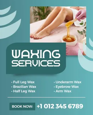 Professional Waxing Services Promotional Flyer Template