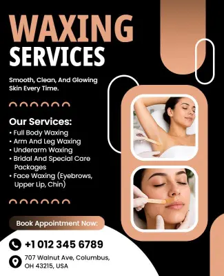 Professional Waxing Services Promotional Poster Template