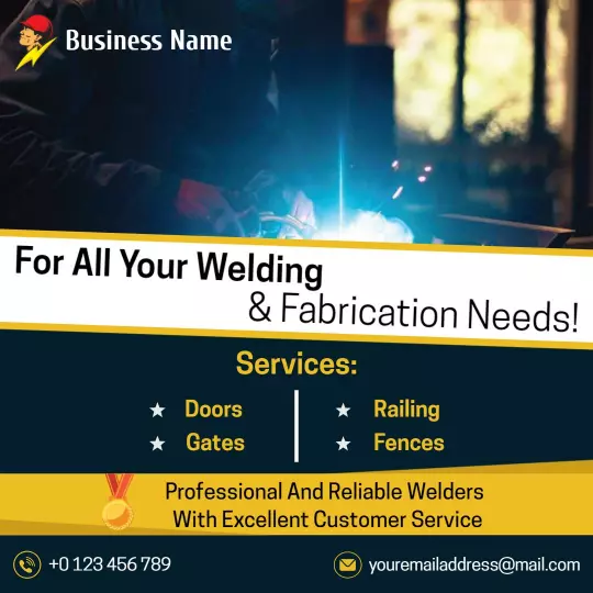 Professional Welding and Fabrication Services Ad Template