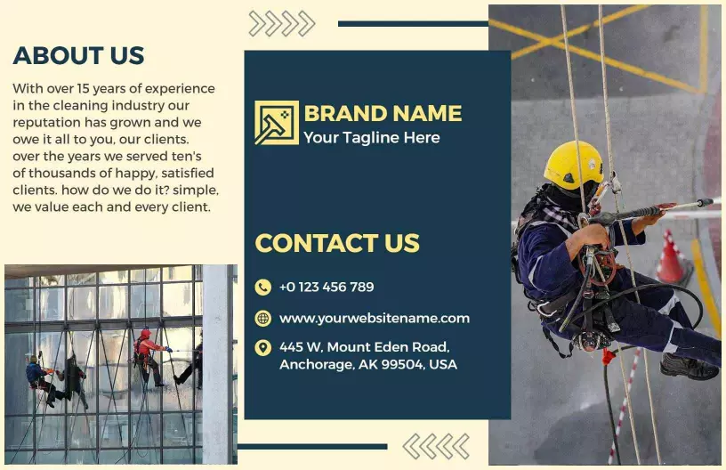 Professional Window Cleaning Services Company Brochure Template