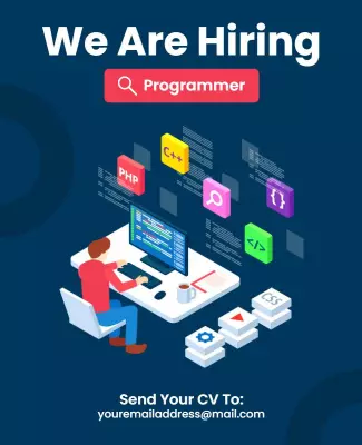 Programmer Job Vacancy Announcement Flyer Template