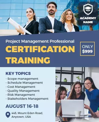 Project Management Certification Training Flyer Template