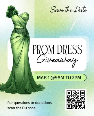 Prom Dress Giveaway Event Flyer Template