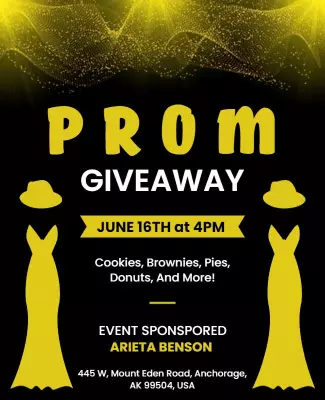 Prom Giveaway Event Announcement Flyer Template