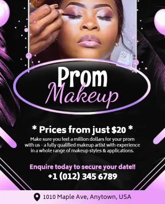 Prom Makeup Services Flyer Template