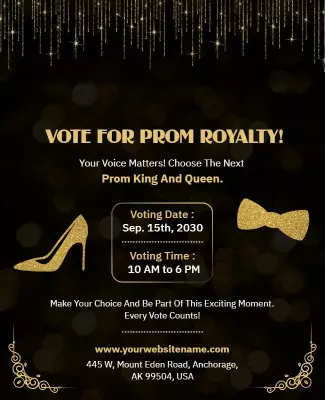 Prom Royalty Voting Event Flyer Template